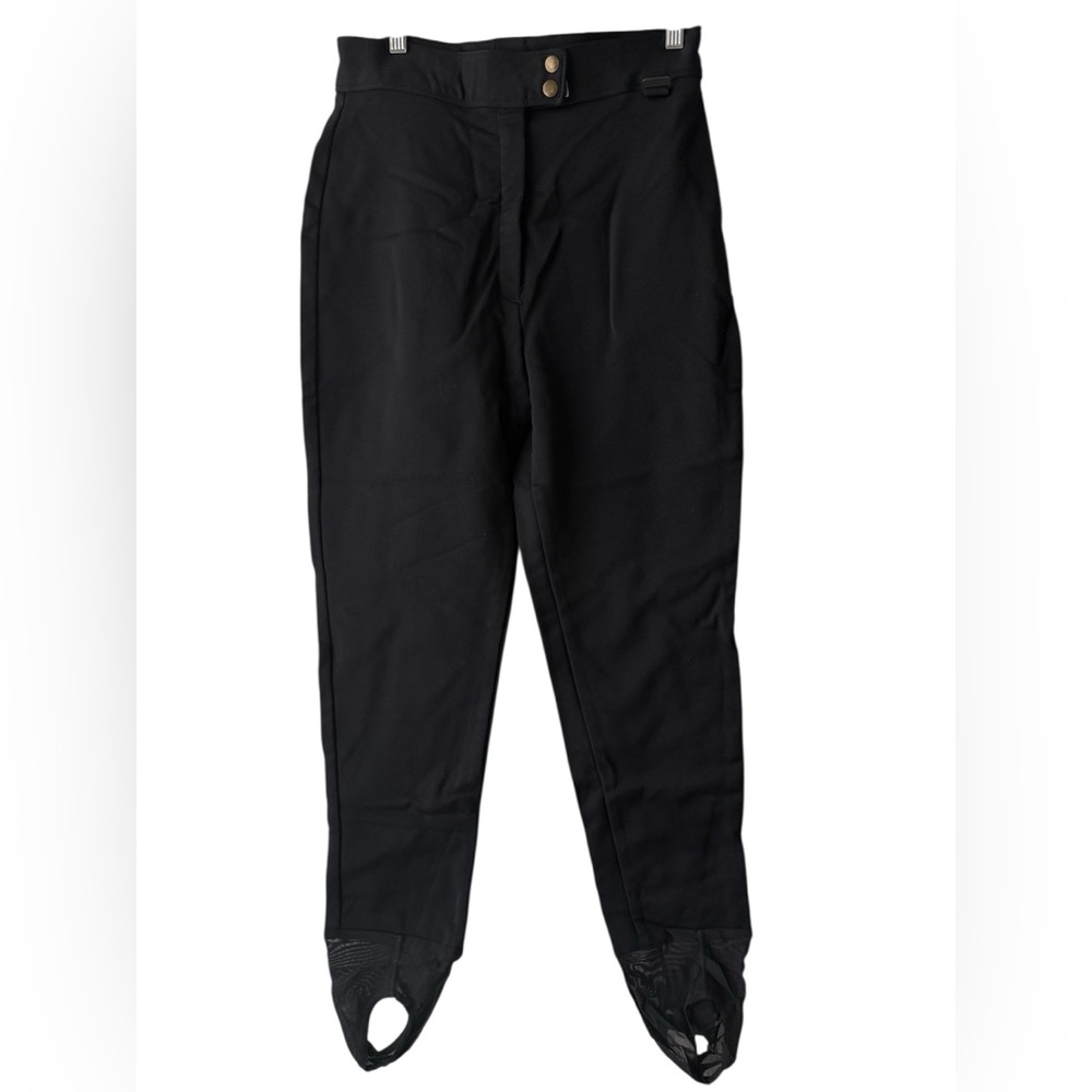 Edelweiss Vintage Women’s Size 14 Black‎ Mesh Stirrups Ski Pants Outdoors